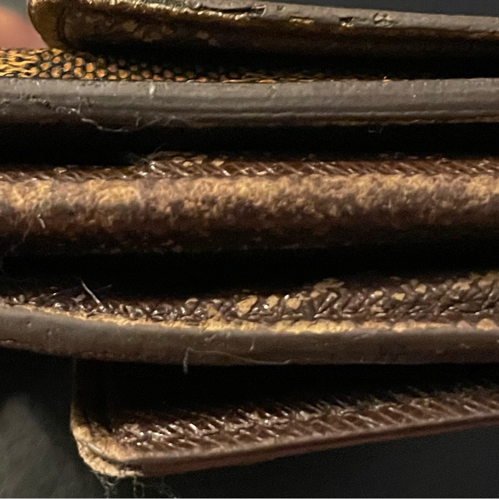 Louis Vuitton Dark Brown Wallet with Gold Button - Picture 7 of 8